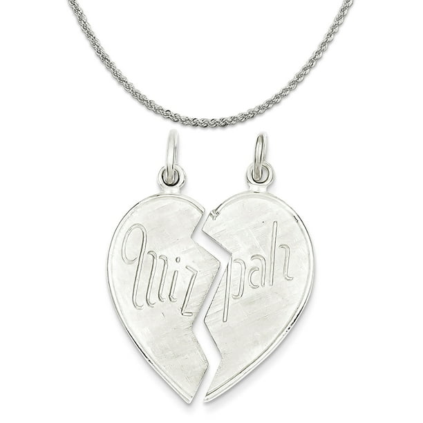Rose Gold-plated 925 Silver 16mm Breakable Heart Mizpah Pendant Necklace Rose Gold-plated 925 Silver 16mm Breakable Heart Mizpah Pendant Necklace